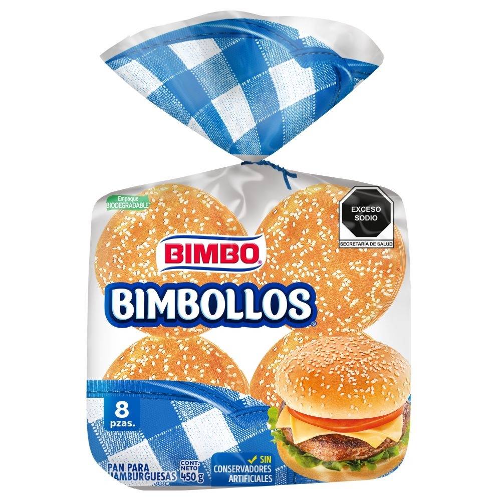 Bimbo Pan Para Hamburguesa Bimbollos 8 Pzas