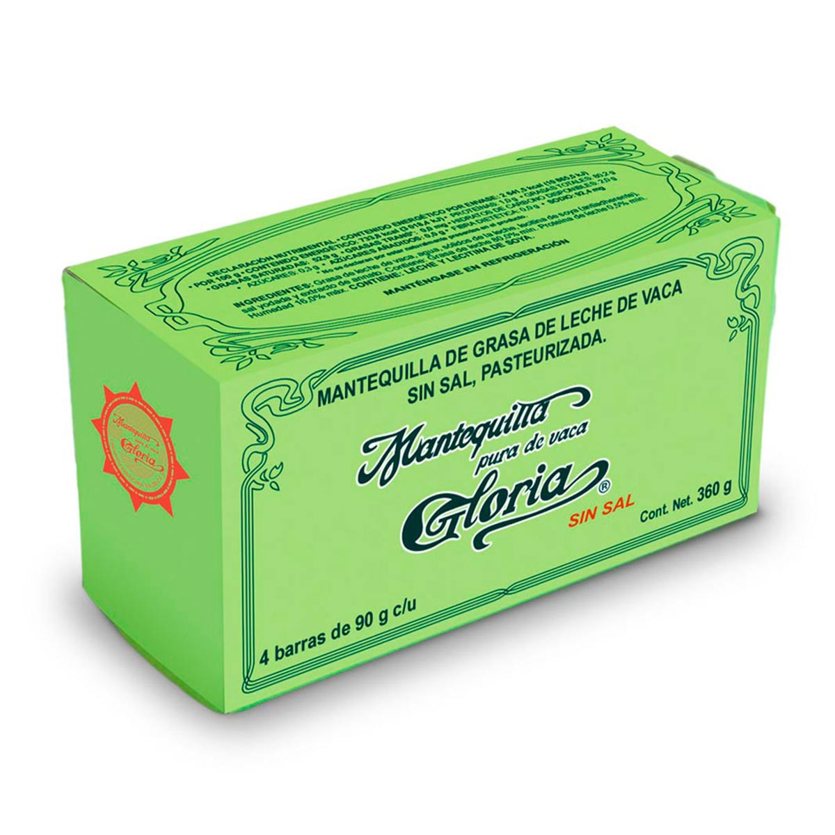Gloria Mantequilla Sin Sal 360g Mantequilla Sin Sal 360g
