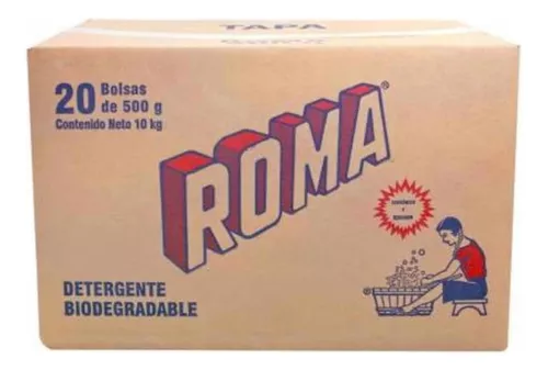 Roma Caja De Detergente 20 Bolsas De 500 C/u *envio Gratis