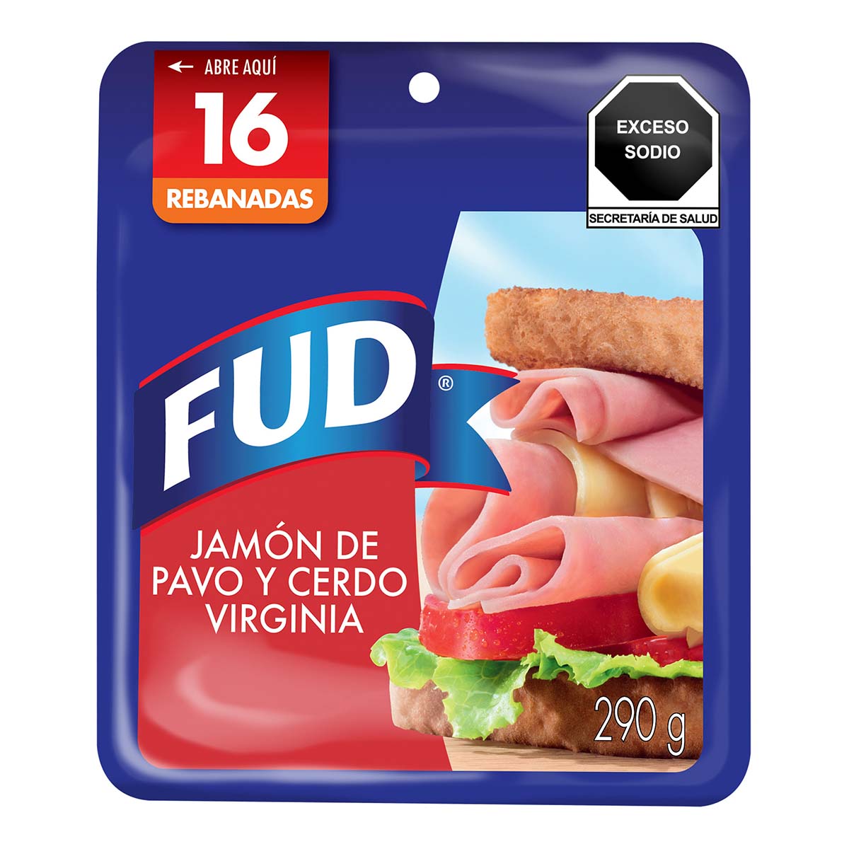FUD Jamón De Pavo Y Cerdo Virginia 290 G