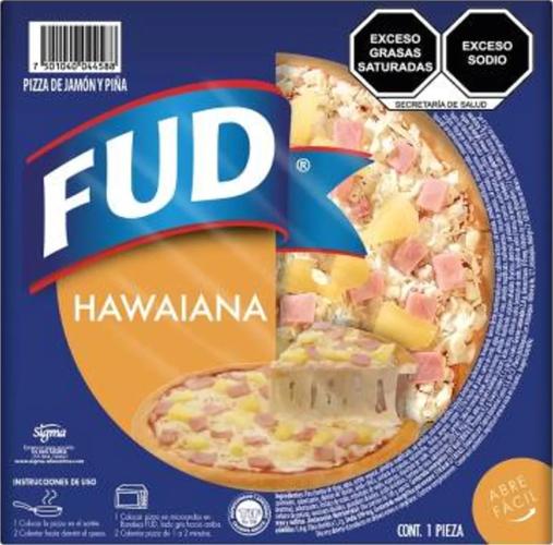 FUD Pizza Hawaiana Individual 1 Pza