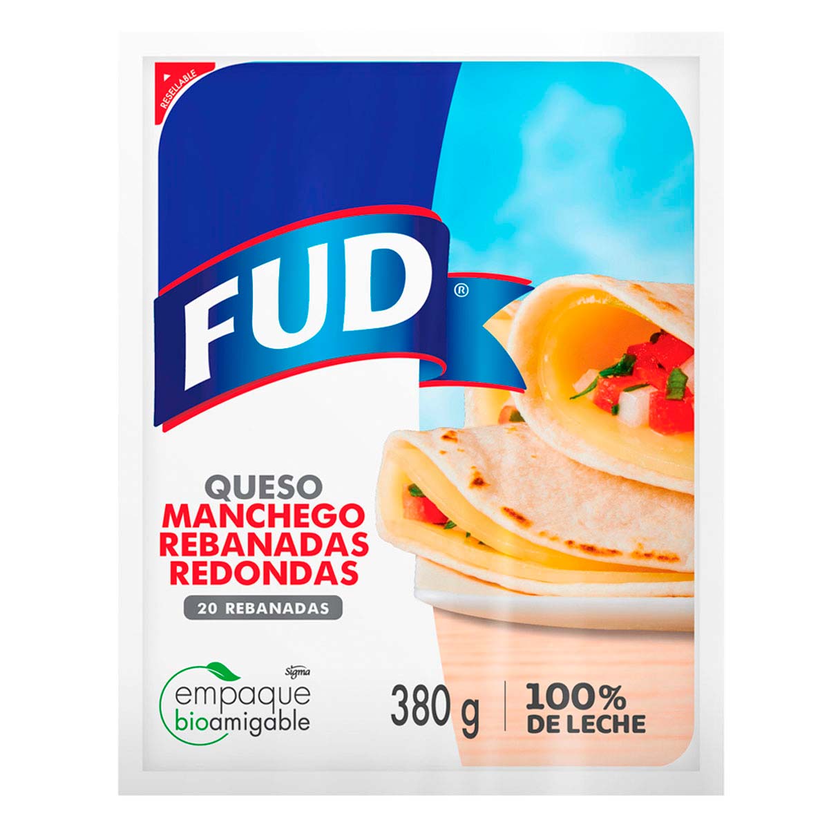 FUD Queso Manchego Rebanadas Redondas 380g