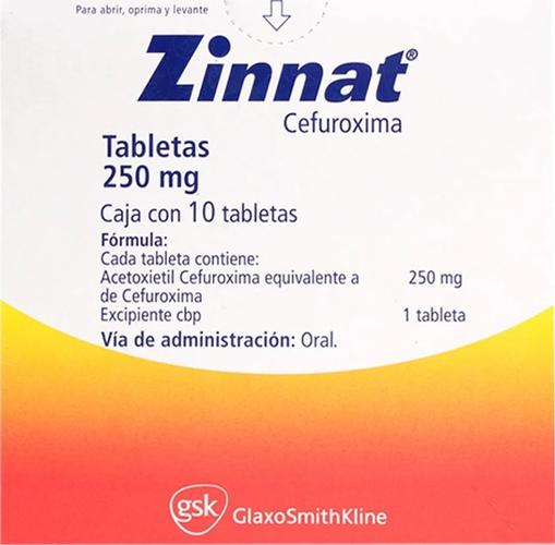 Zinnat 250 Mg 10 Tabletas