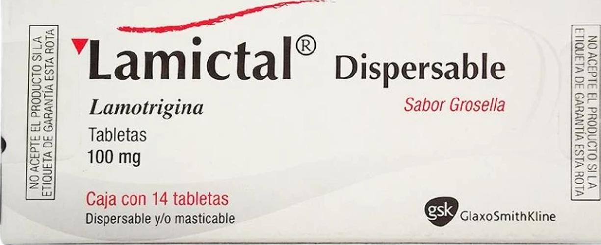 Lamictal Dispersable 100 Mg Masticables Sabor Grosella 14 Tabletas
