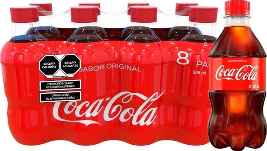 Coca Cola Refresco 8 Botellas De Plástico De 355 Ml C/u