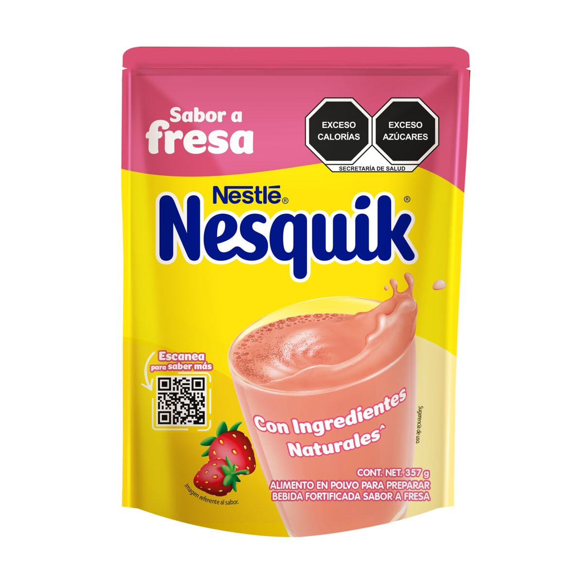 Nesquik Alimento En Polvo Sabor Fresa 357g Alimento En Polvo Sabor Fresa 357g