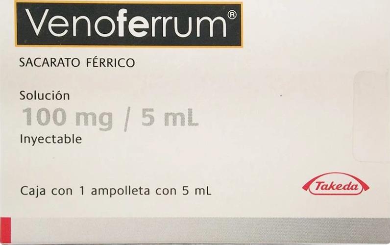 Venoferrum 100 Mg/5 Ml Solución Inyectable 5 Ml