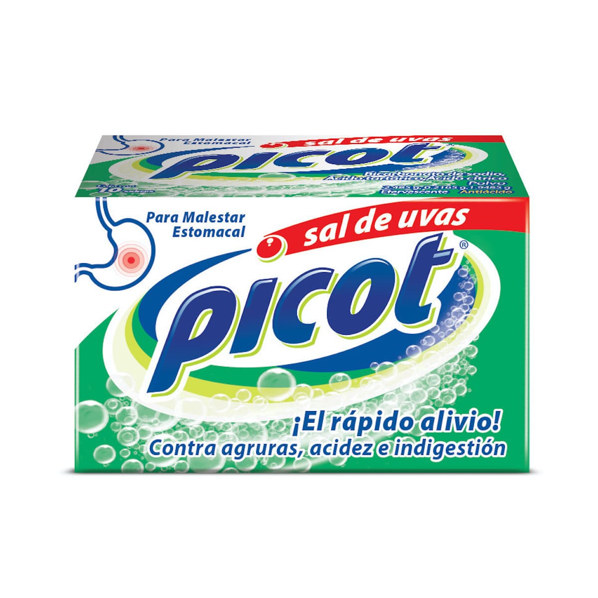 Picot Antiácido Sal De Uvas Efervescente 10 Sobres Antiácido Sal De Uvas Efervescente 10 Sobres
