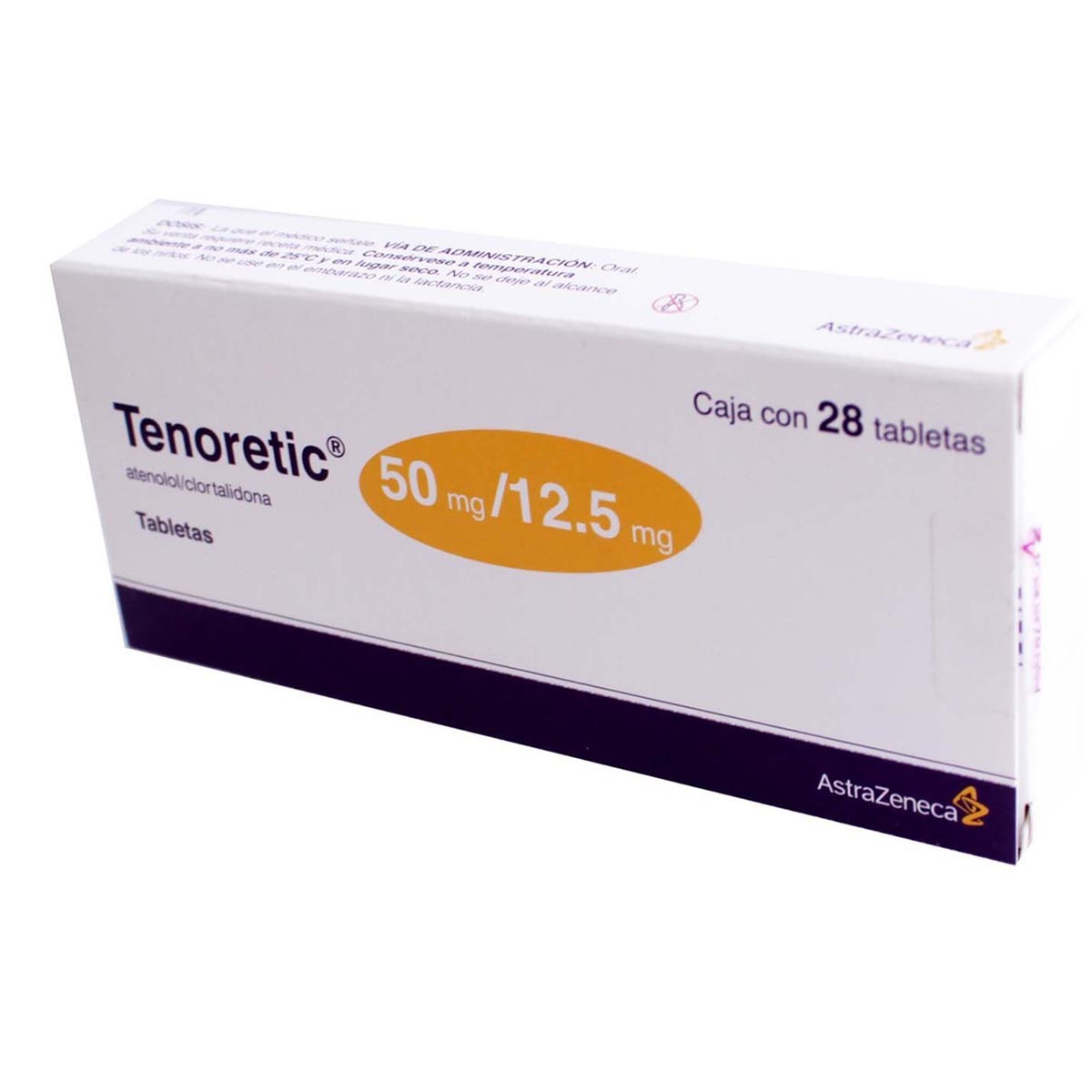 Tenoretic Tabletas 50mg/12.5mg Caja Con 28 Tabletas