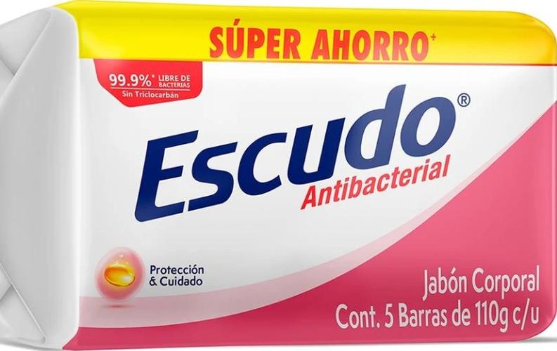 Escudo Jabón Corporal Antibacterial 5 Pzas De 110 G C/u