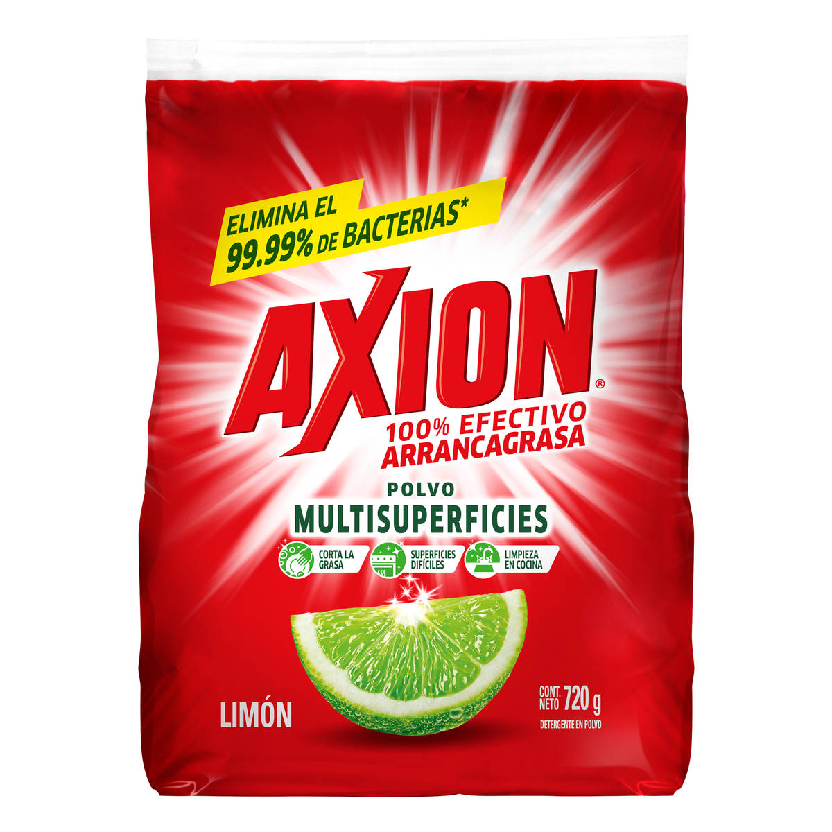 Axión Lavatrastes Axion Multisuperficies Limón En Polvo 720g