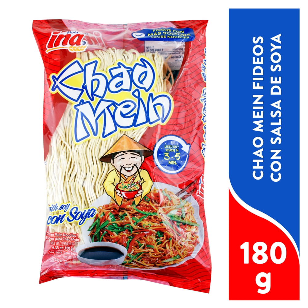 INA Pasta Chao Mein Con Soya - 180 G