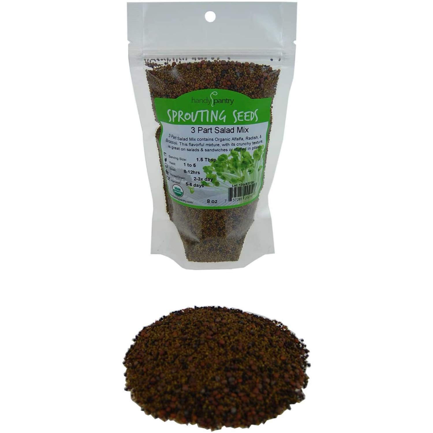 Handy Pantry Sprouts, 3 Part Salad Mix - 8 Oz