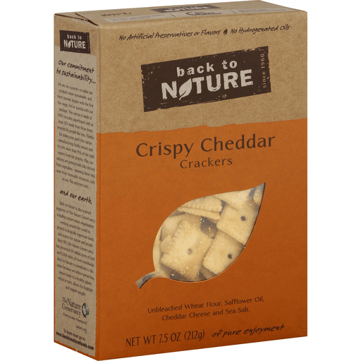 Back to Nature Crackers, Crispy Cheddar 7.5 Oz