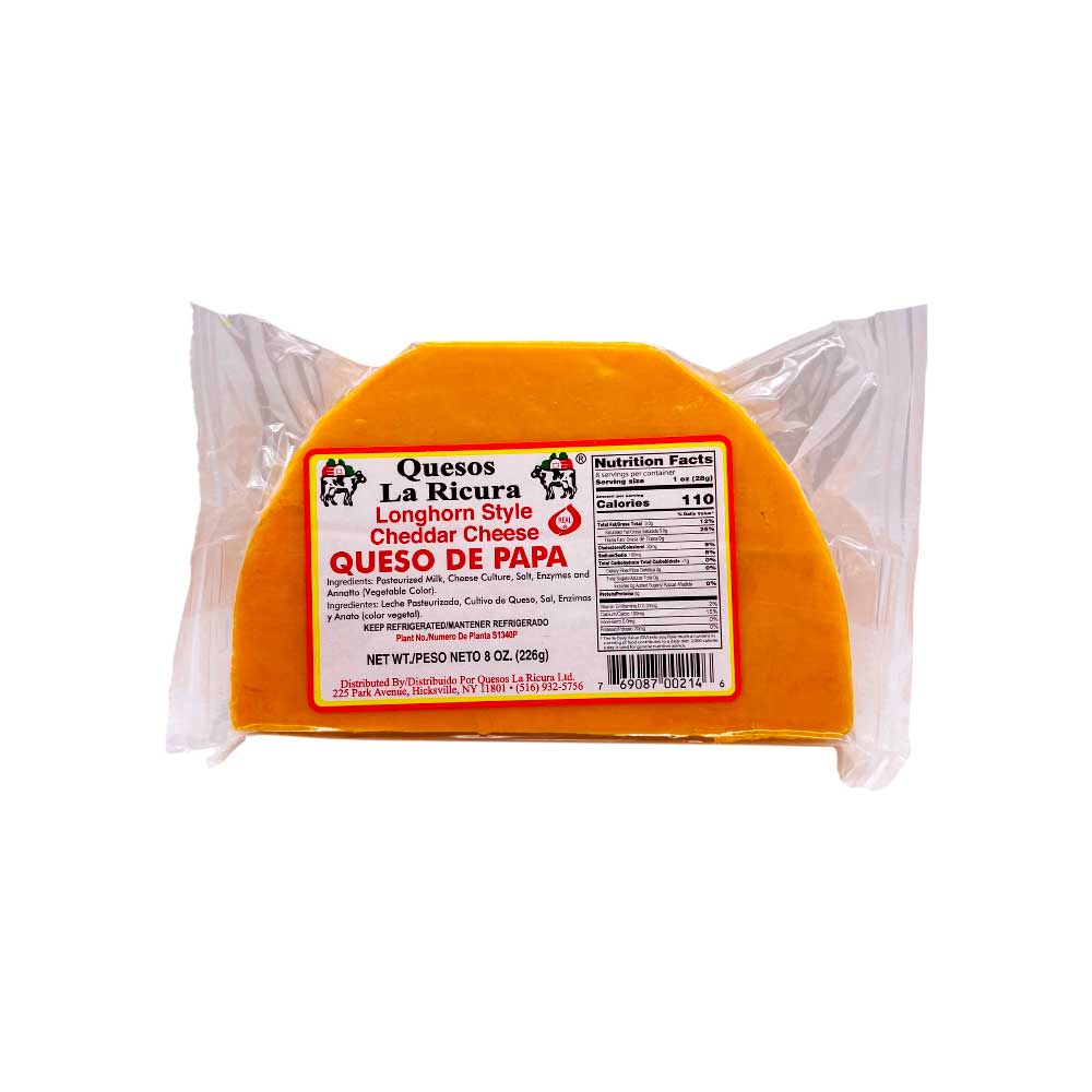Quesos LA RICURA Longhorn Style Cheddar Cheese