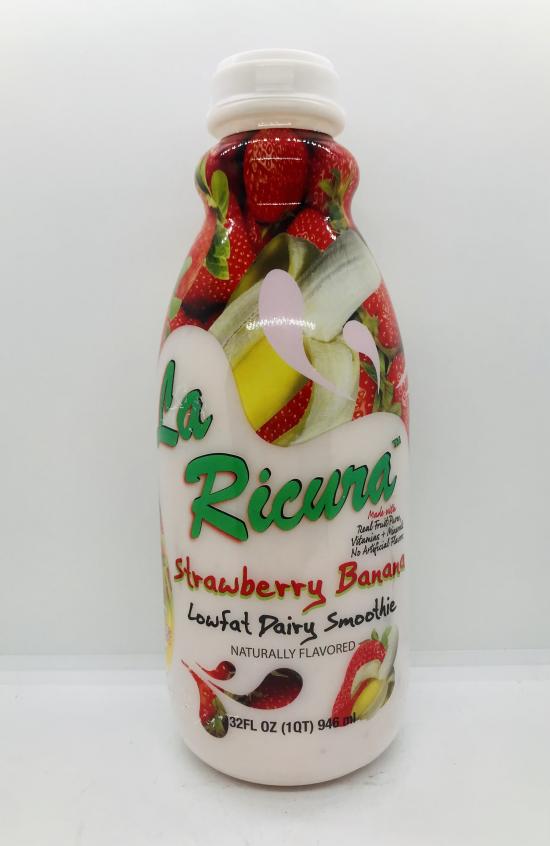 Quesos La Ricura Strawberry Banana Smoothie 946mL