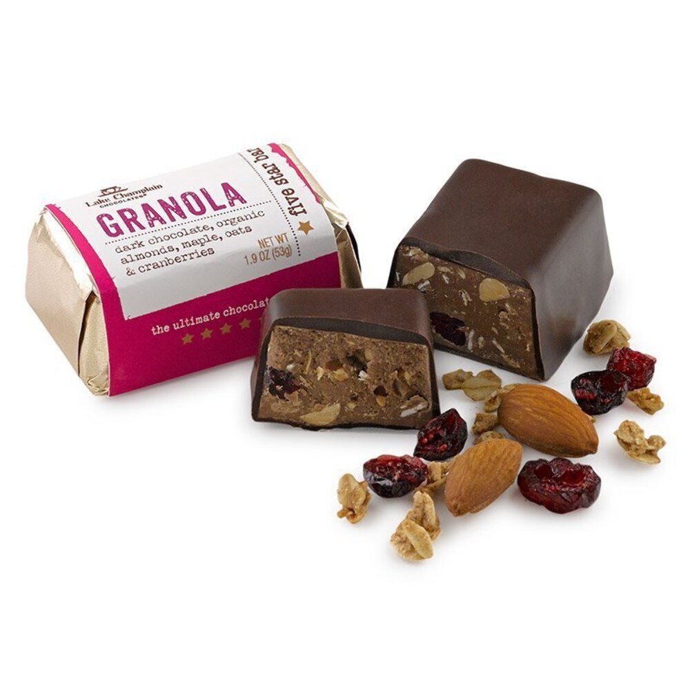 Lake Champlain Chocolates Dark Chocolate Granola Five Star Bar, 1.9 Ounces