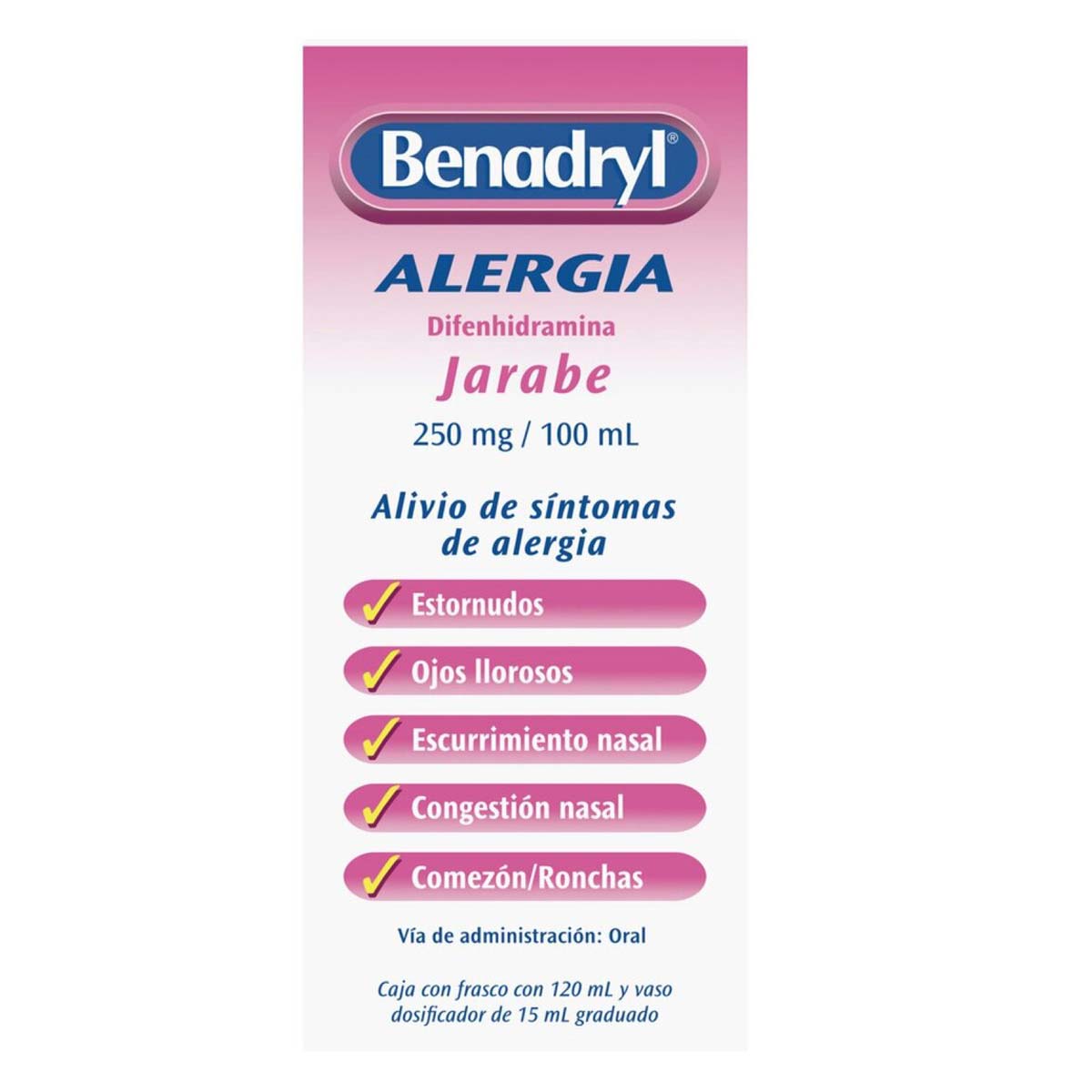 Benadryl Antihistamínico Jarabe 120 Ml