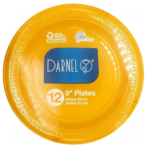 Darnel Plates Yellow 12x9in