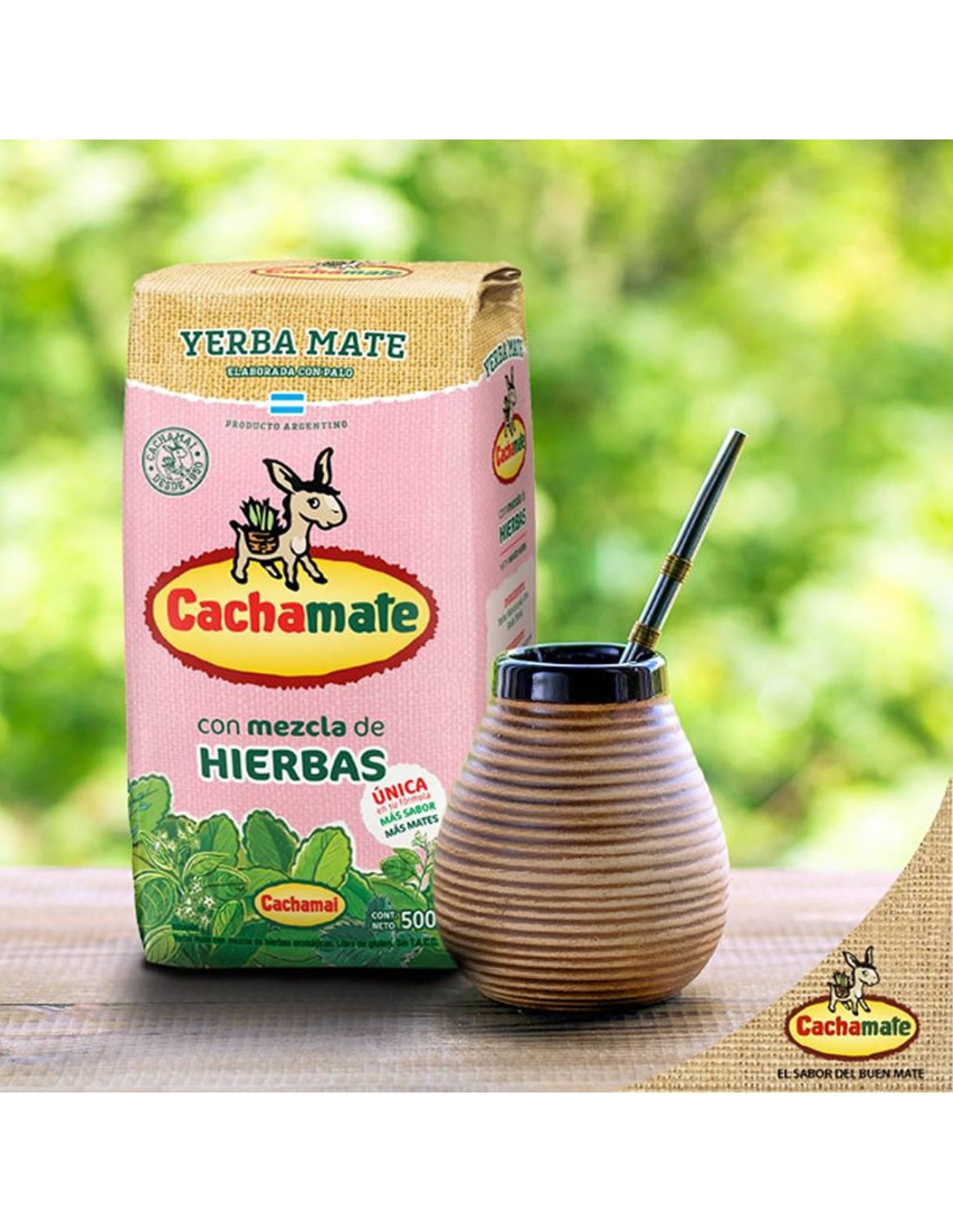 Cachamai Yerba Cachamate 500gr Rosa Mezcla Hie