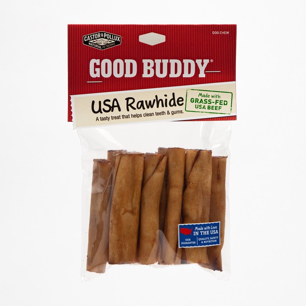 Good Buddy Castor & Pollux USA Rawhide Mini Rolls Dog Treat