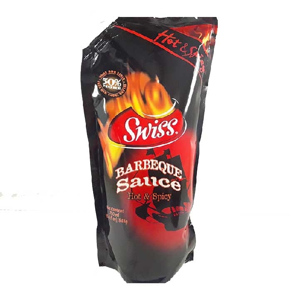 Swiss Sauce Bbq Hot & Spicy Spouch 750ml