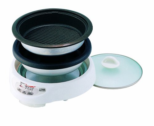 Tiger Corporation CPK-D13U W Electric Grill Pan With 2-Way Style Pans