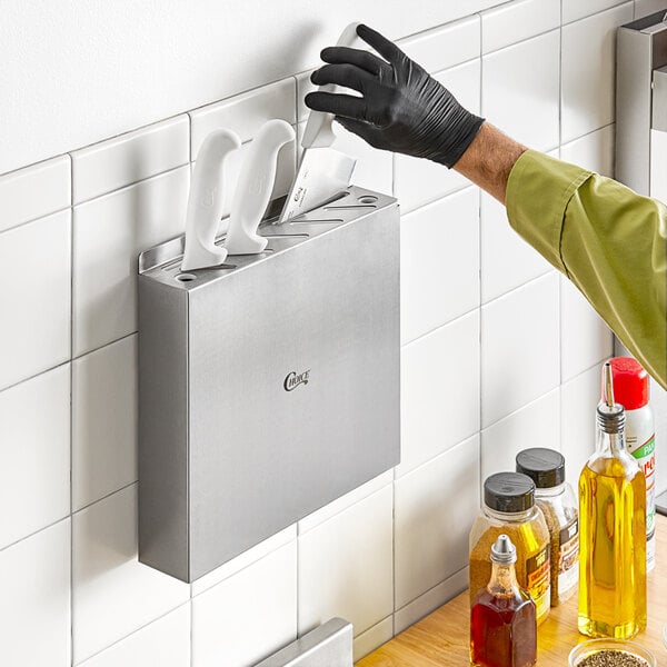 Choice 7-Slot Stainless Steel Wall-Mount Knife Rack