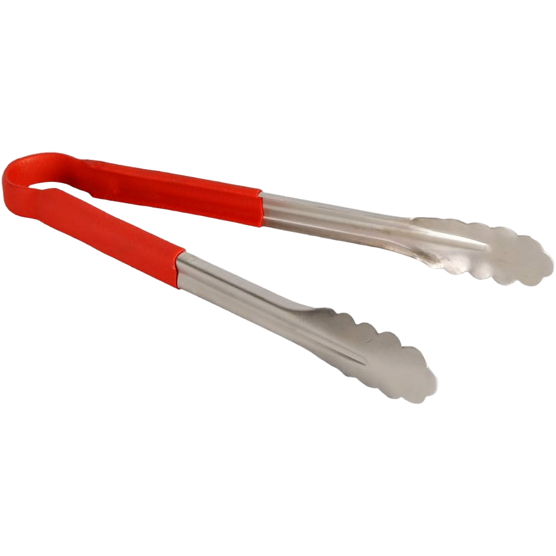 Thunder Group Stainless Steel Utility Tong 12 Inch Red
