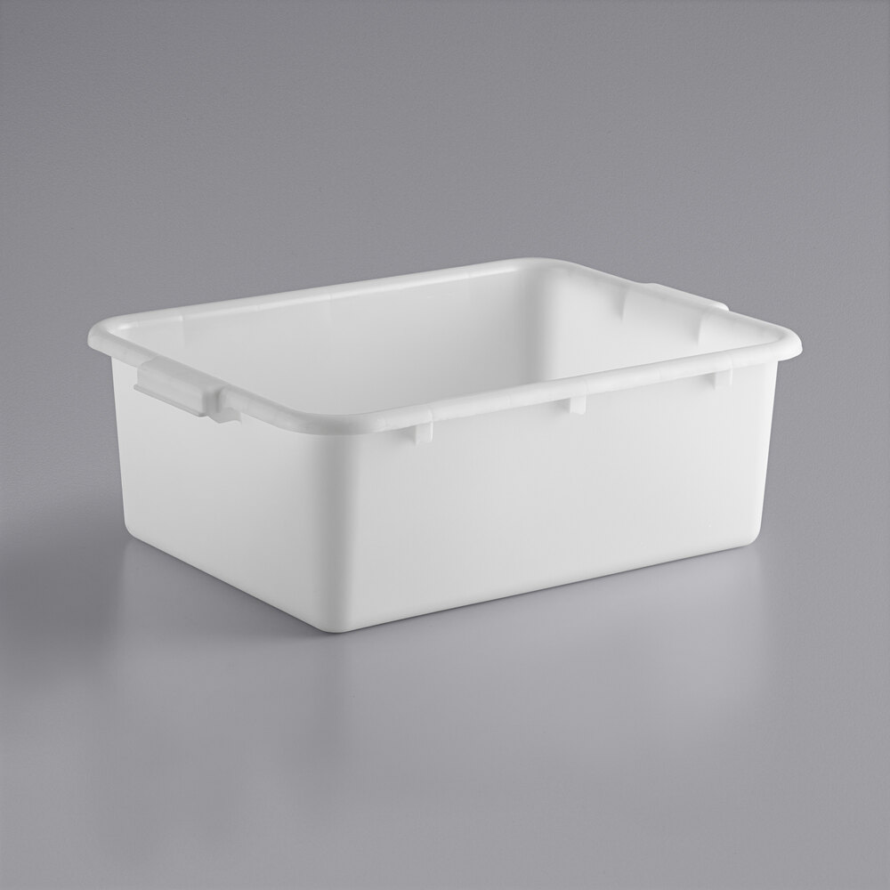 Choice 20" X 15" X 7" White Polypropylene Bus Tub / Food Storage Box