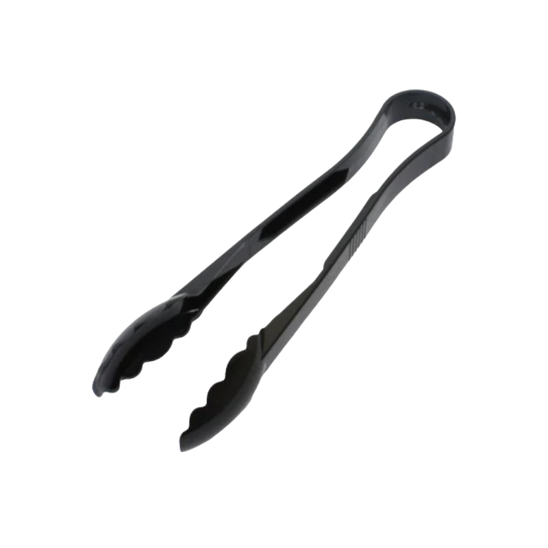 Excellante 12 Scallop Grip Tong Polycarbonate Black Color Comes In Each