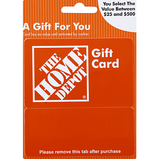 Home Depot The Gift Card, $25 $500