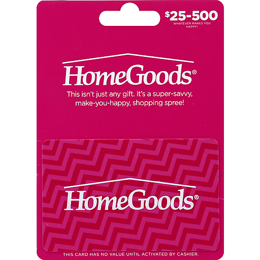 HomeGoods Gift Card $25 $500