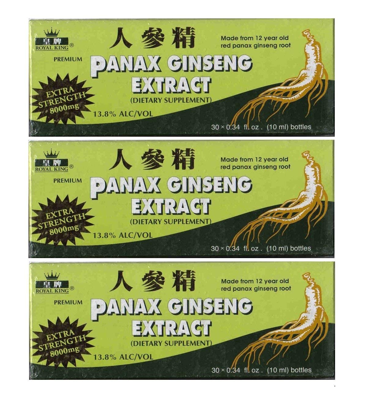 Ginseng Products 30 Vial Panax With Alcohol 8000 Mg