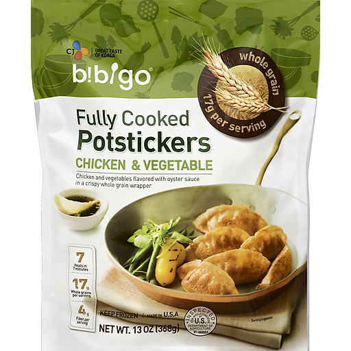 Bibigo Fully Cooked Potstickers Chicken & Vegetable, 13 Oz