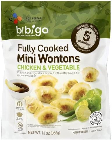 Bibigo Wontons, Mini, Chicken & Vegetable 13 Oz