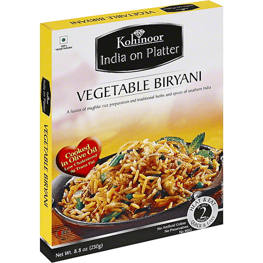 Kohinoor India On Platter Vegetable Biryani, Mild