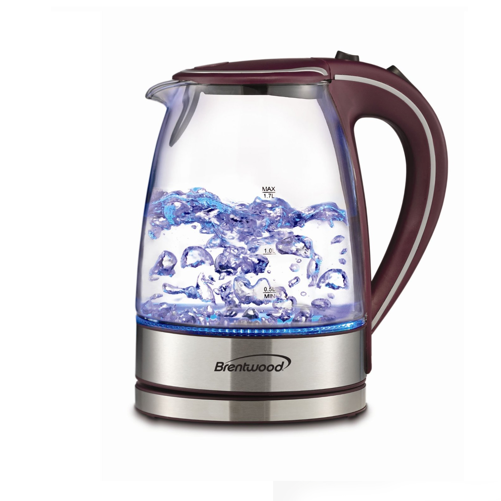 Brentwood KT-1900PR 1.7-liter Tempered Glass Tea Kettle In Purple