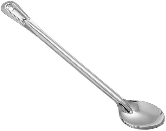 Winco BSOT-18 Solid Stainless Steel Basting Spoon, 18-Inch, Medium