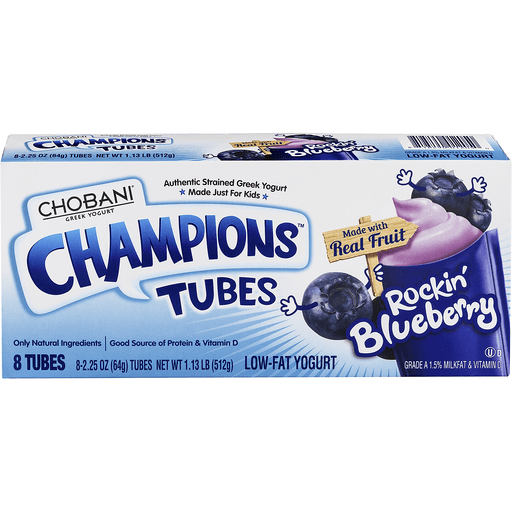 Chobani Greek Yogurt Champions Tubes Rockin Blueberry
