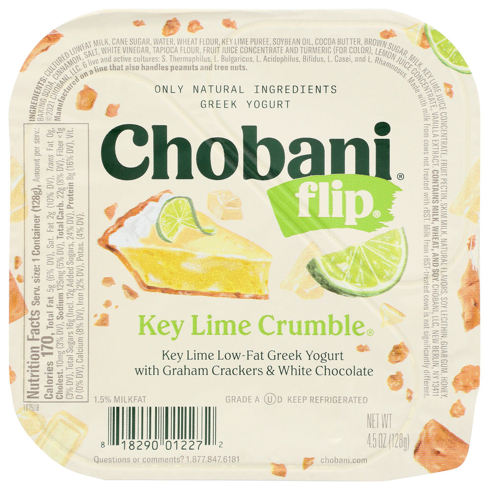 Chobani Flip Key Lime Crumble Greek Yogurt, 4.5 Ounce