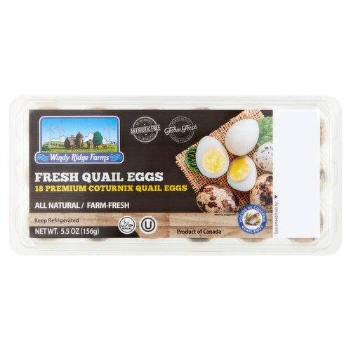 Windy Ridge Farms Fresh Premium Coturnix Quail Eggs, 18 Count, 5.5 Oz