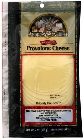 Andrew & Everett Cheese, Thin Sliced Provolone 7 Oz