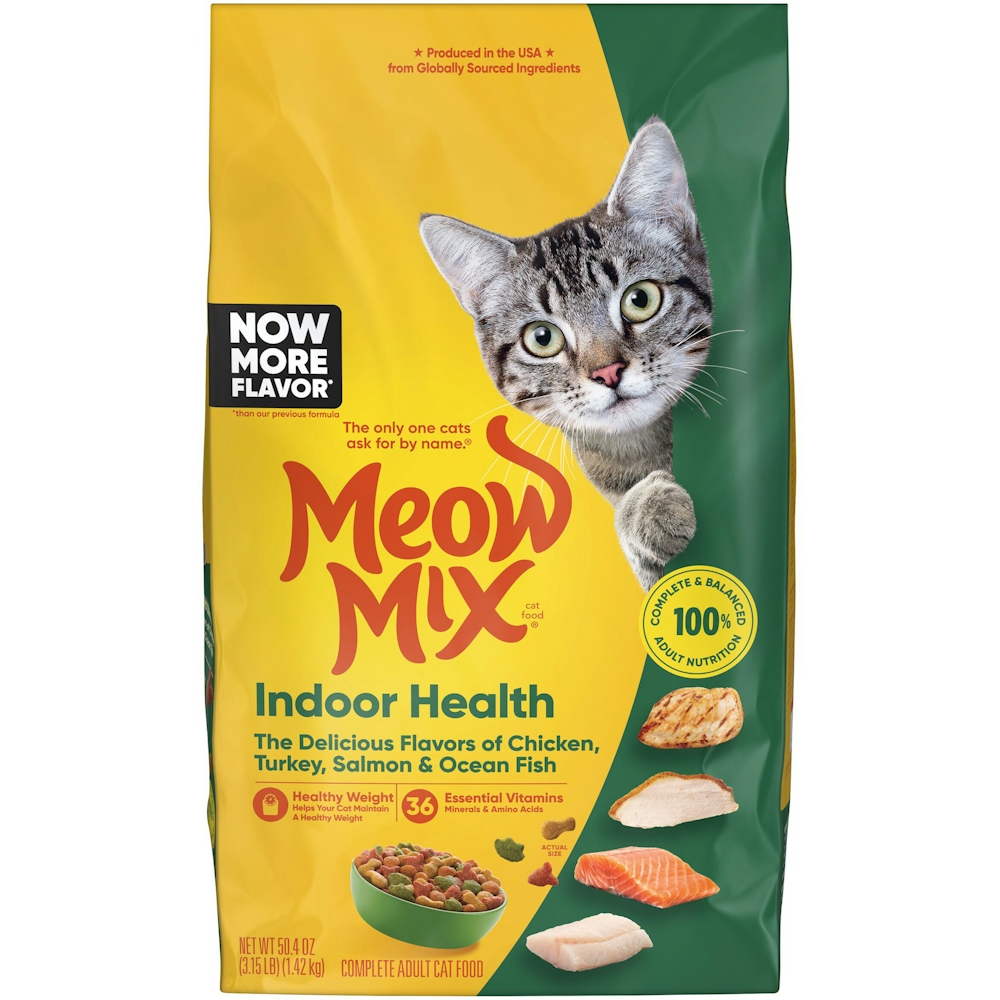 Meow Mix Cat Food, Chicken/Turkey/Salmon/Ocean Fish, Indoor Health