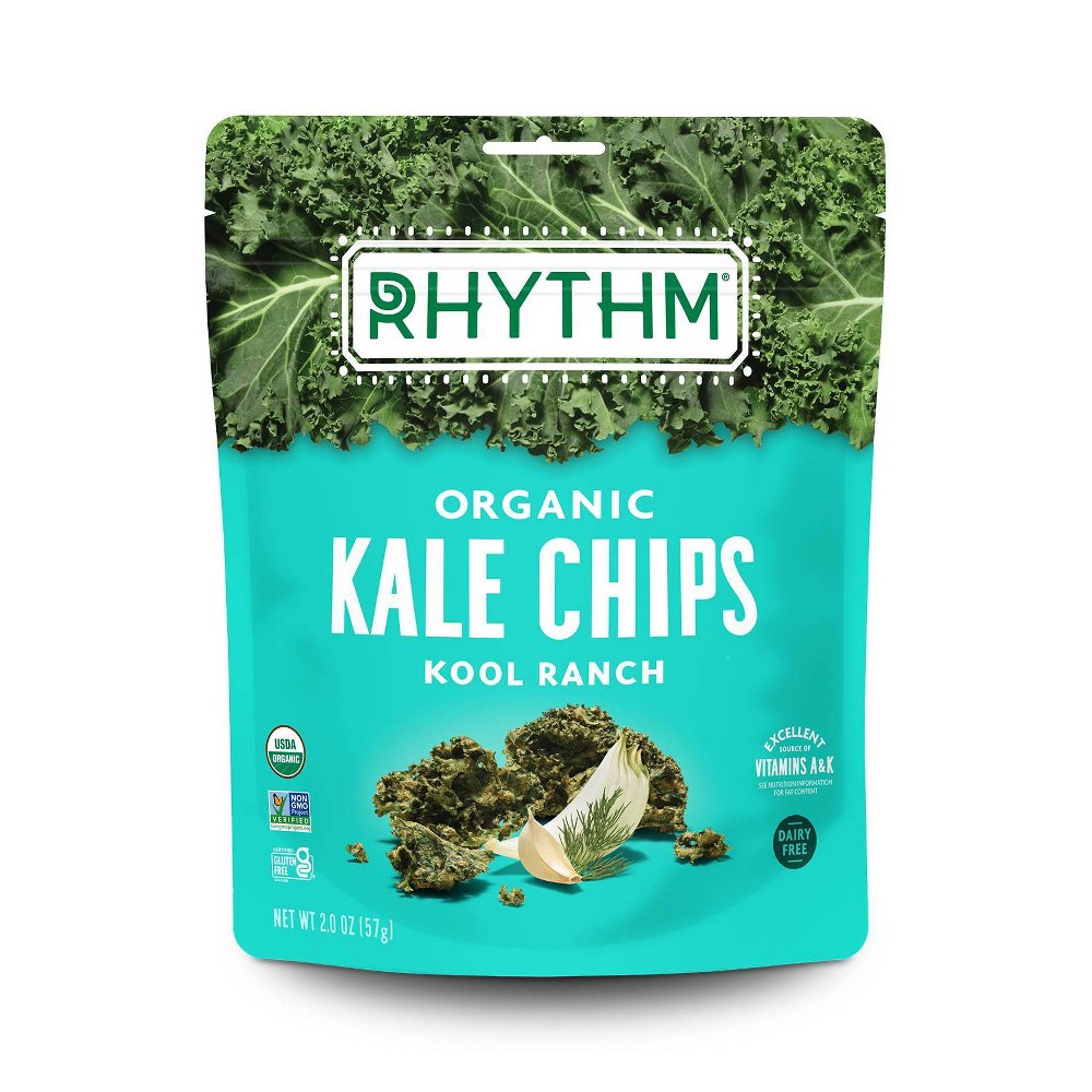 Rhythm Organic Vegan Superfoods Kool Ranch Kale Chips - 2oz