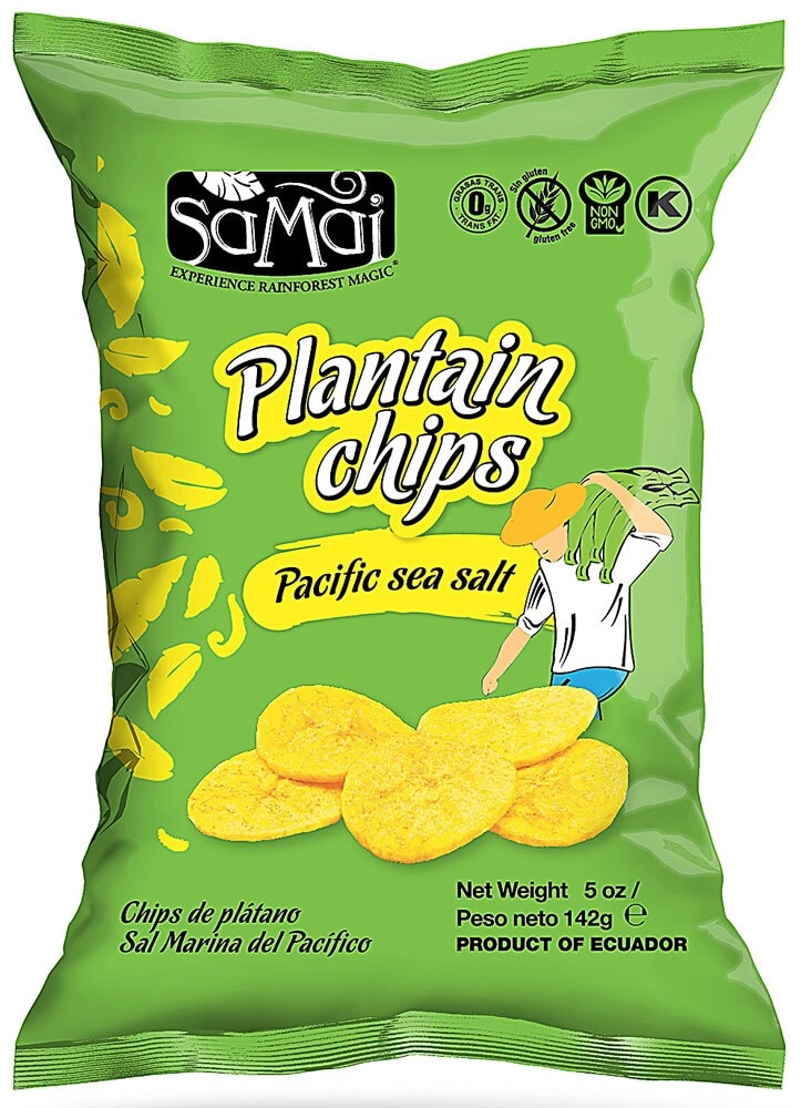 Samai Plantain Chips, Pacific Sea Salt 5 Oz