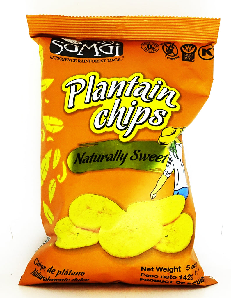 Samai Plantain Chips, Naturally Sweet 5 Oz
