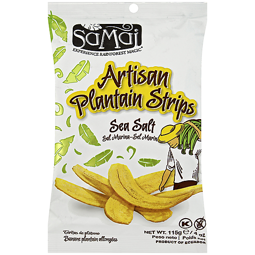 Samai Plantain Strips, Artisan, Sea Salt 4 Oz