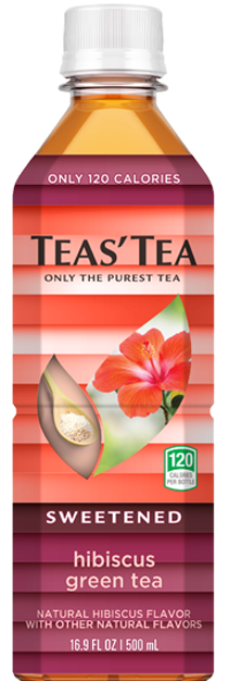 Teas Tea 16.9 Fl Oz Lightly Sweet Hibiscus Green