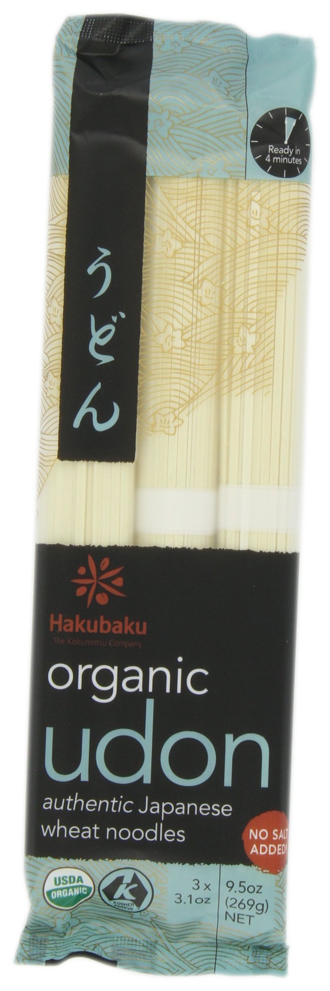 Hakubaku Organic Udon Japanese Wheat Noodles 3* 3.1 Oz